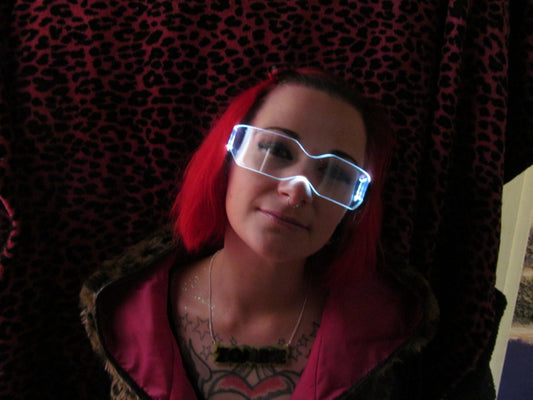 The Original Illuminated Cyberpunk Cyber goth visor V2 visor  *choose your own led color*