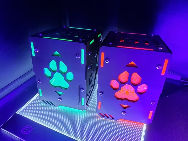 CYBERTHRONE 100 card Mtg commander deck box *single hinge removable lid ver* cyberpunk