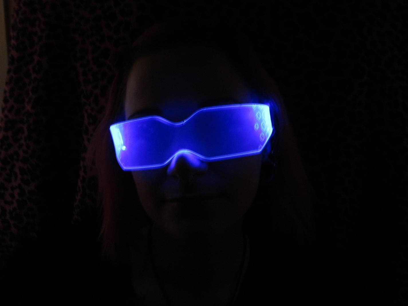 The original Illuminated Cyberpunk Cyber goth visor HEX V2 neon blue