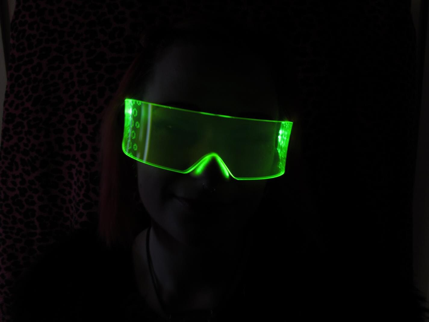 The original Illuminated Cyberpunk Cyber goth visor HEX neon green