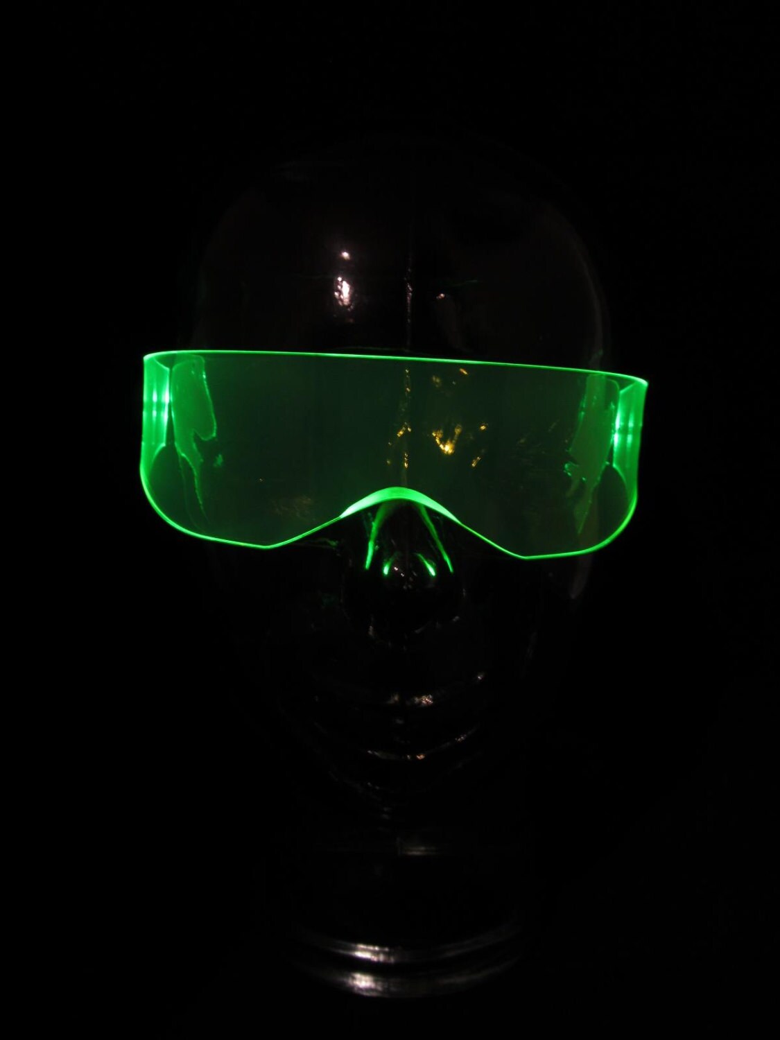 The original Illuminated Cyberpunk Cyber goth visor V3 Acid Green
