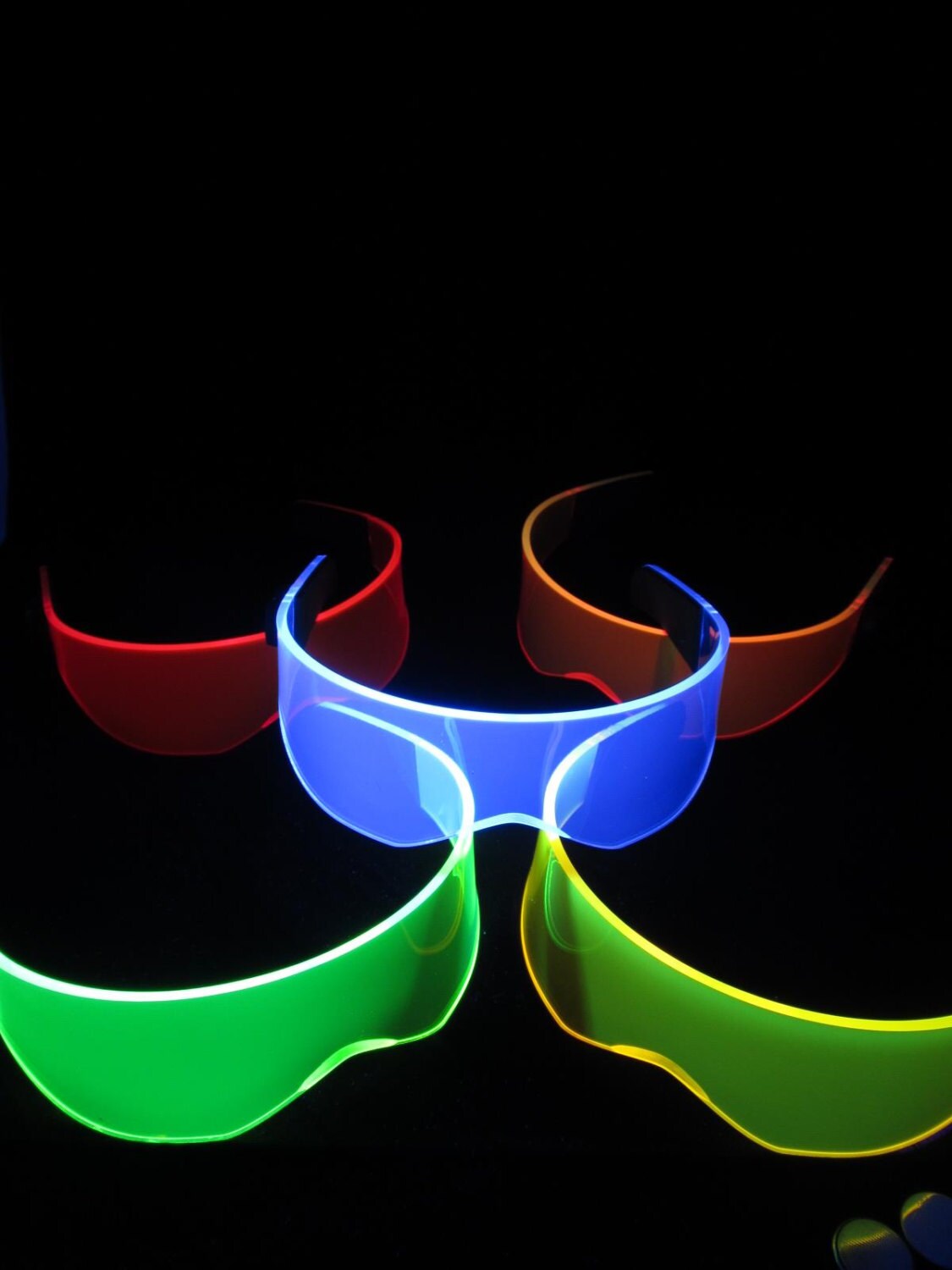 The original Illuminated Cyberpunk Cyber goth visor V3 Acid Green