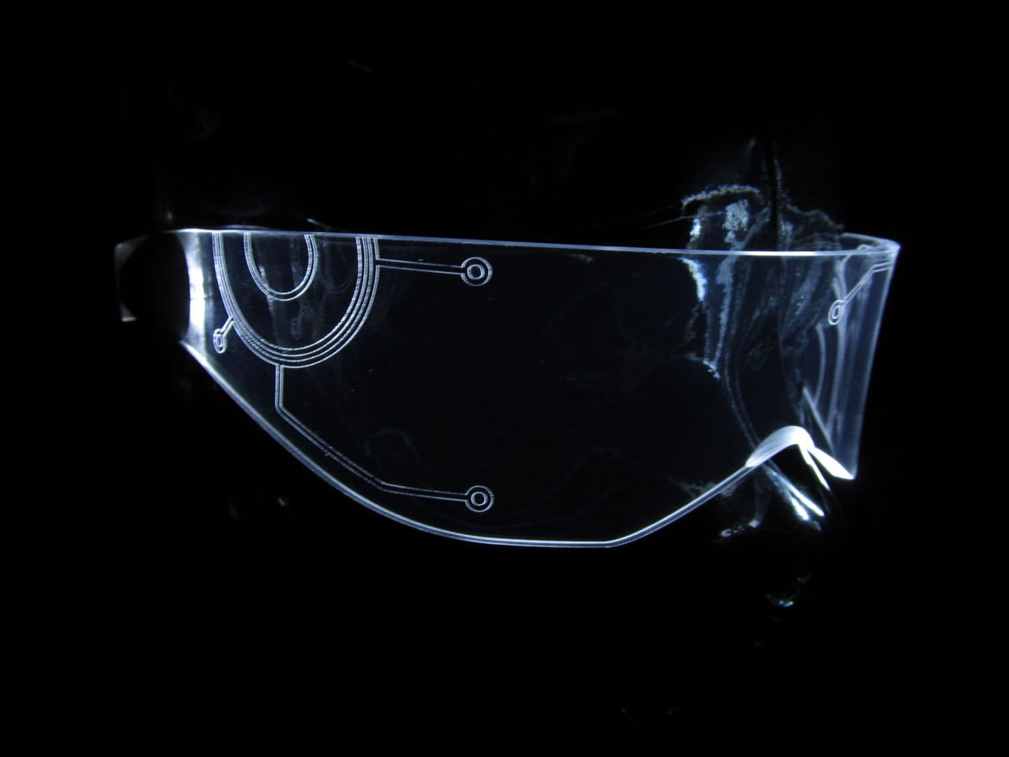 The Original Illuminated Cyberpunk Cyber goth visor Tron V3 visor *choose your own led color*
