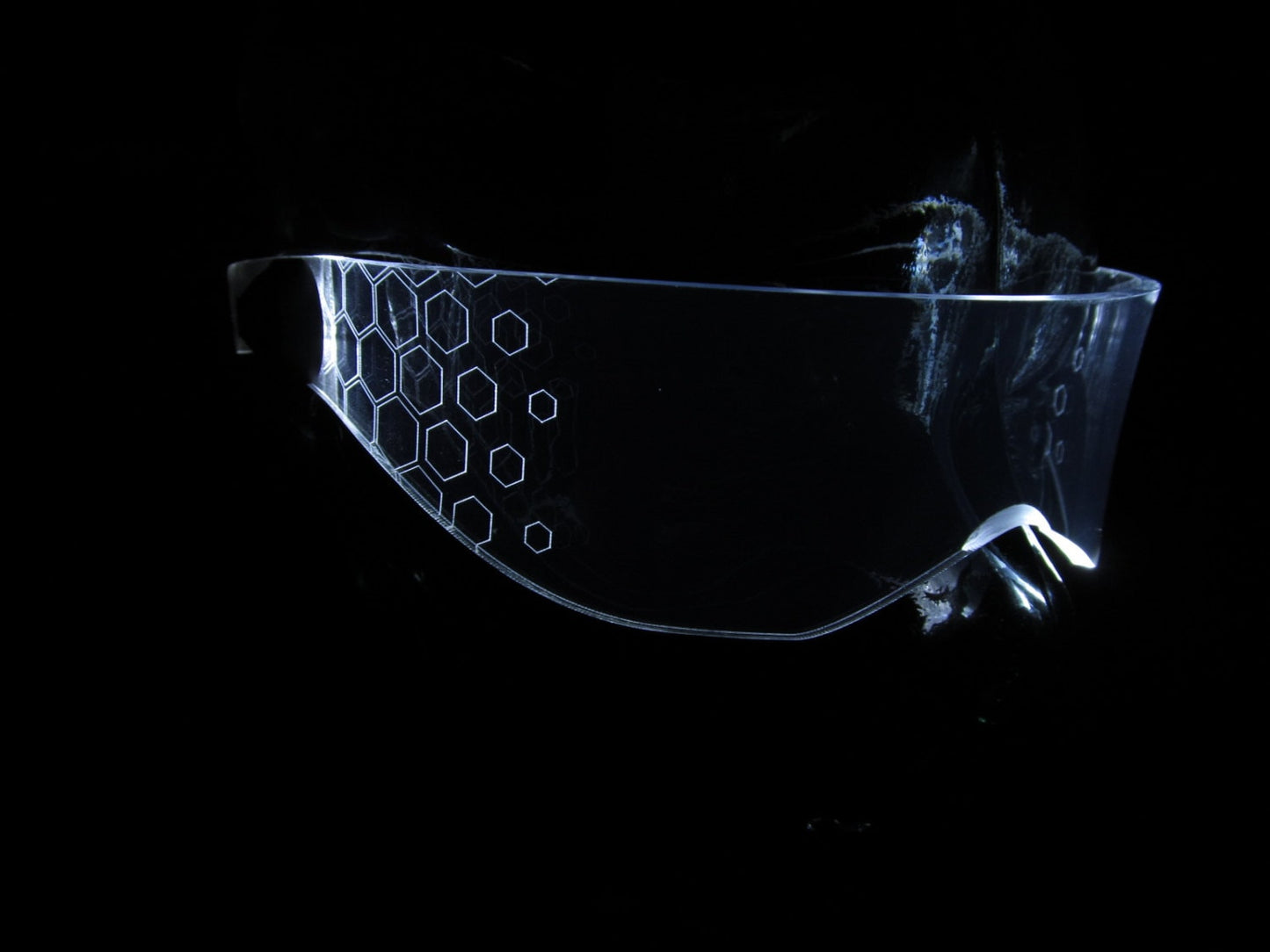 The Original Illuminated Cyberpunk Cyber goth visor Hex V3 visor *choose your own led color*