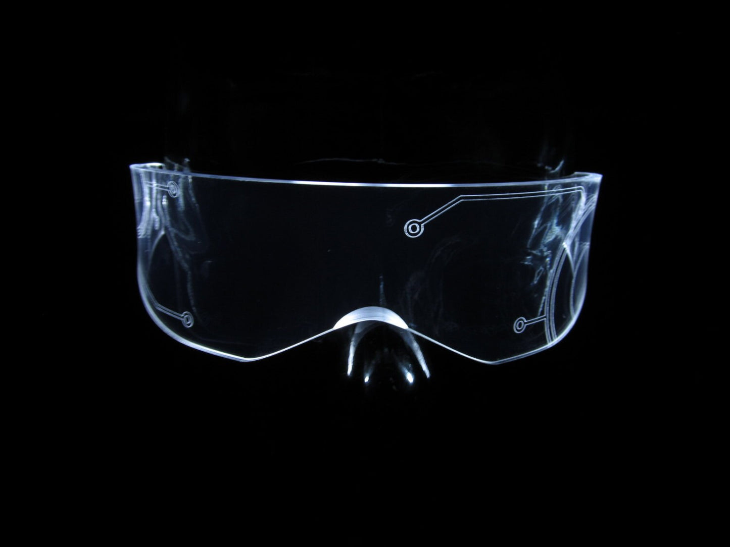 The Original Illuminated Cyberpunk Cyber goth visor Tron V3 visor *choose your own led color*