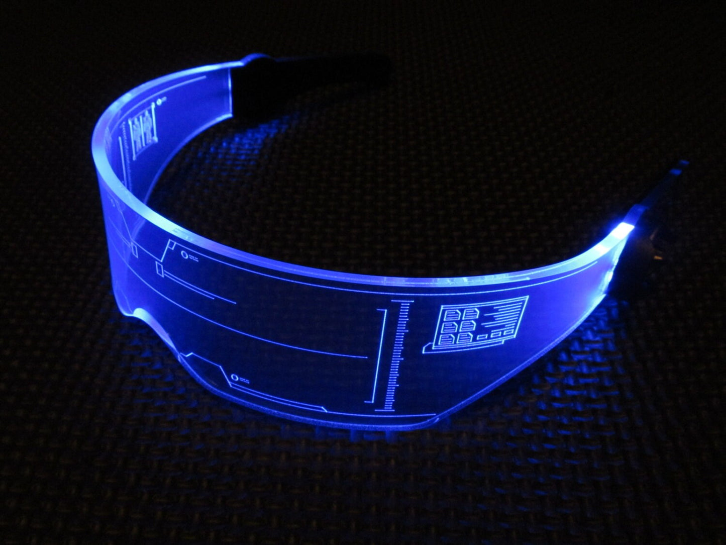 The original Illuminated Cyberpunk Cyber goth visor Citadel Neon Blue