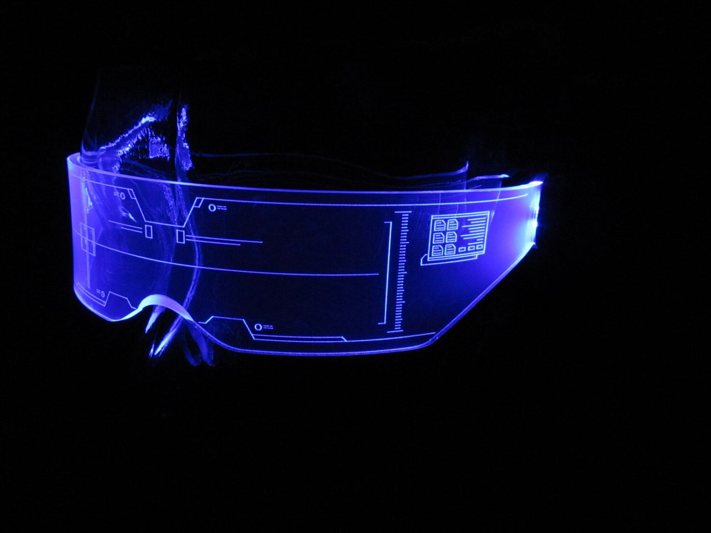 The original Illuminated Cyberpunk Cyber goth visor Citadel Neon Blue