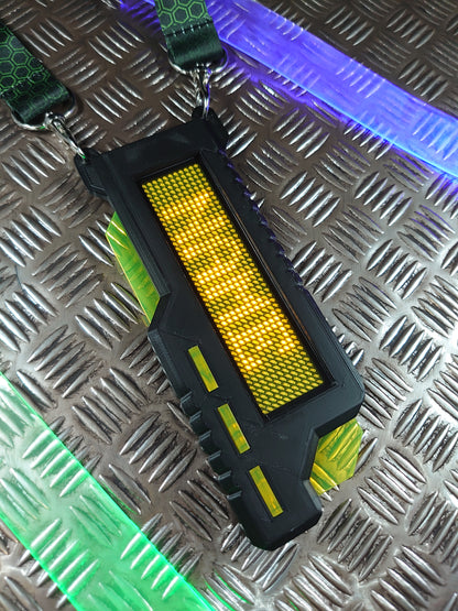 Cybertag housing + YELLOW led bluetooth scroller