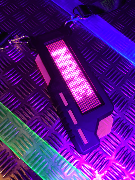 Cybertag housing + PINK led bluetooth scroller