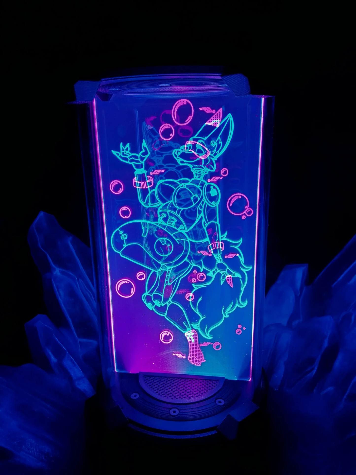 YCH custom led canister standee