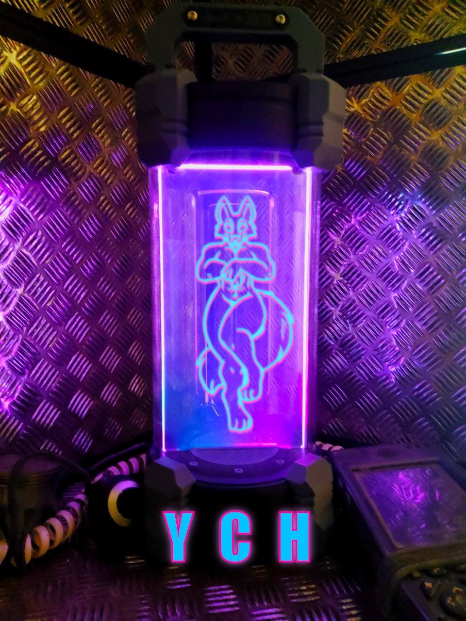 YCH custom led canister standee