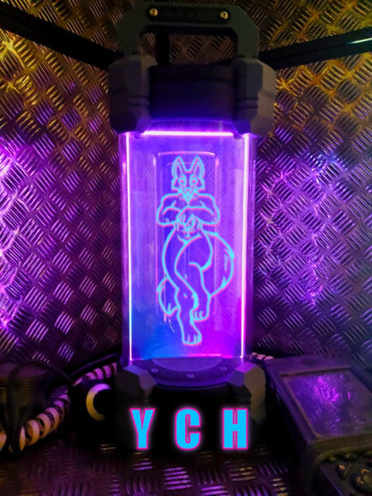 YCH custom led canister standee