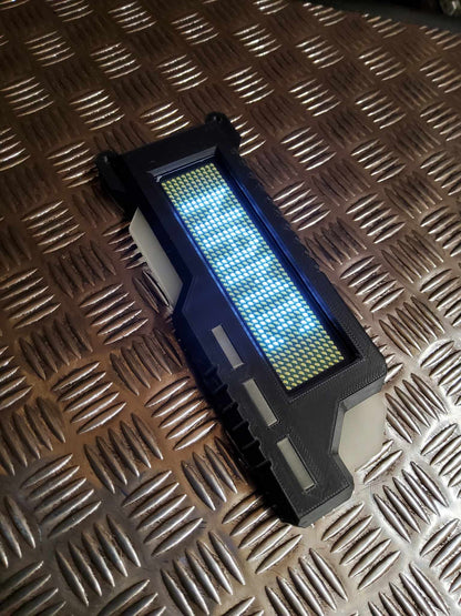 Cybertag housing + WHITE led bluetooth scroller