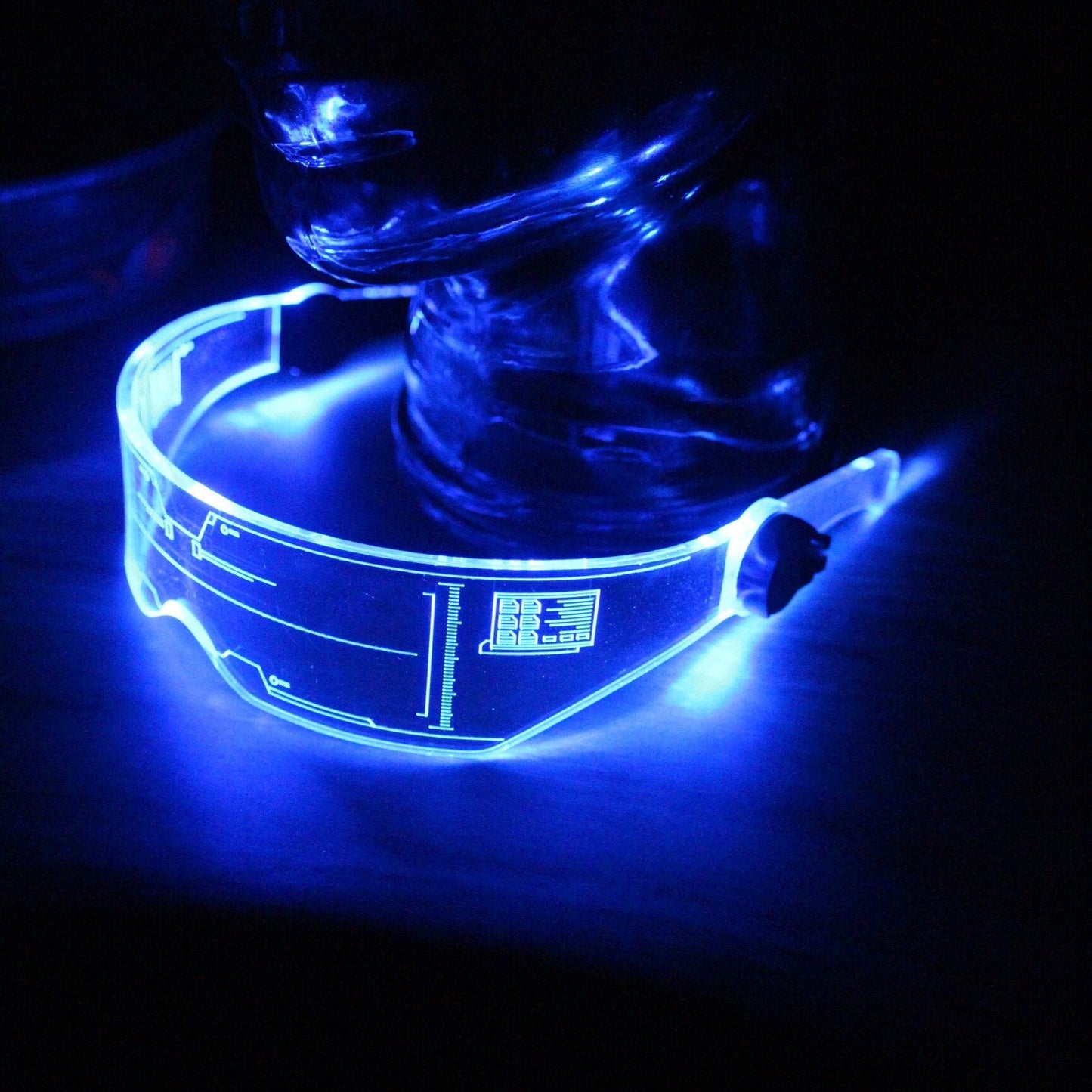 The original Illuminated Cyberpunk Cyber goth visor V2 CITADEL **CLEAR** choose your LED colour