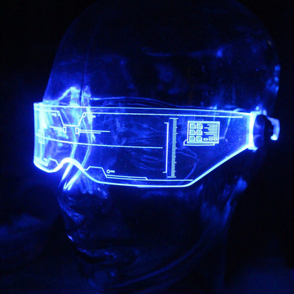 The original Illuminated Cyberpunk Cyber goth visor V2 CITADEL **CLEAR** choose your LED colour