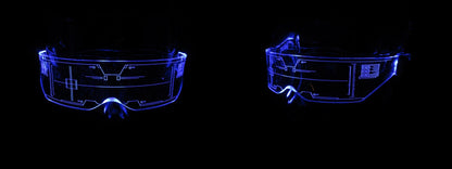 The original Illuminated Cyberpunk Cyber goth visor V2 CITADEL **CLEAR** choose your LED colour