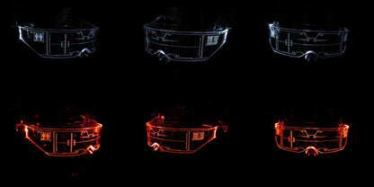 The original Illuminated Cyberpunk Cyber goth visor V2 CITADEL **CLEAR** choose your LED colour