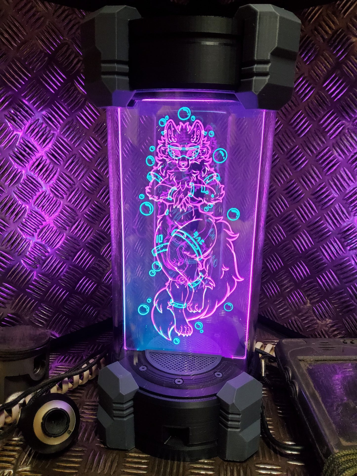 YCH custom led canister standee