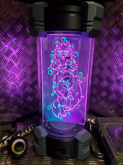 YCH custom led canister standee