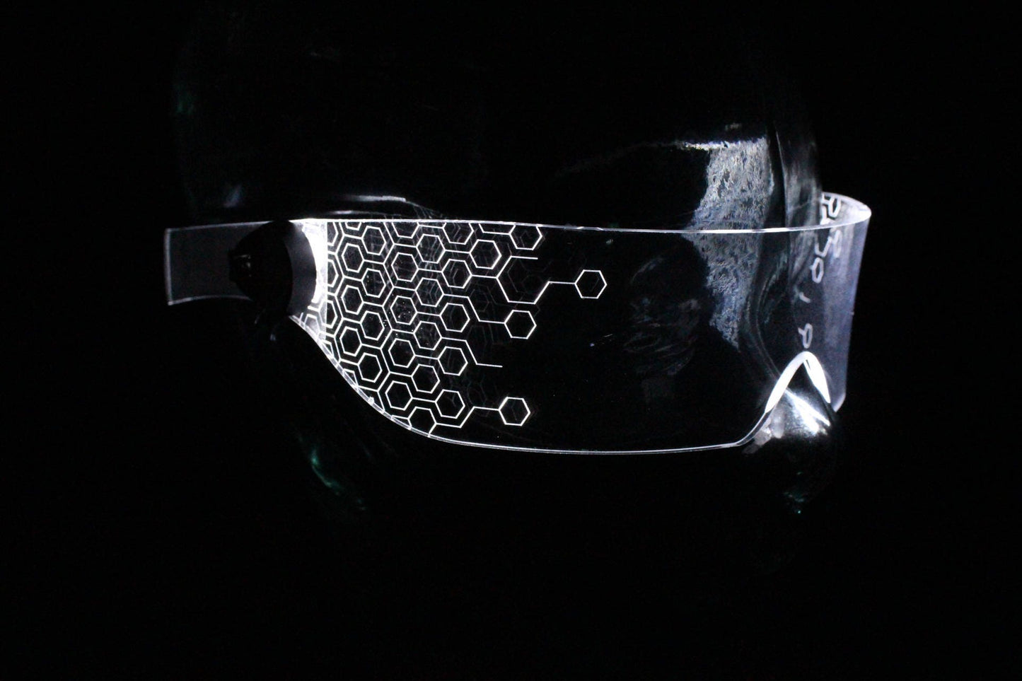 The original Illuminated Cyberpunk Cyber goth visor Deus Hex *choose your own led color*