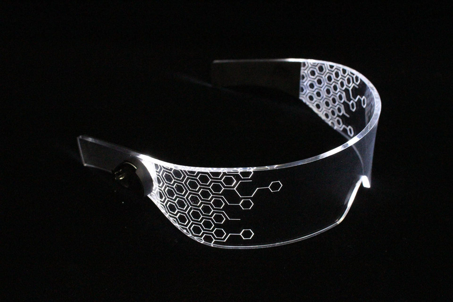 The original Illuminated Cyberpunk Cyber goth visor Deus Hex *choose your own led color*