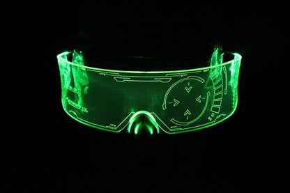 The original Illuminated Cyberpunk Cyber goth visor Iron Man J.A.R.V.I.S. 2.0 neon green