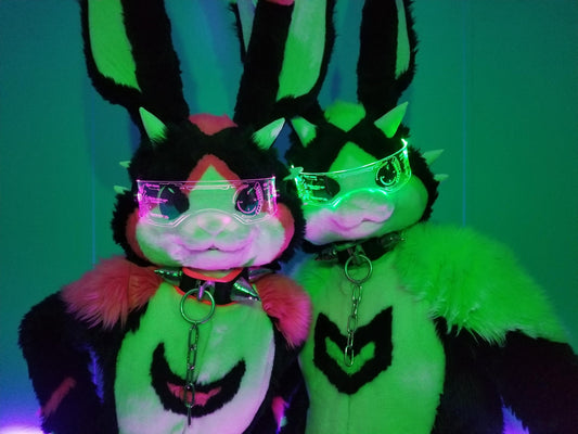 Illuminated Cyberpunk Cyber goth fursuit visor J.A.R.V.I.S Advanced Clear **choose your LED colour**