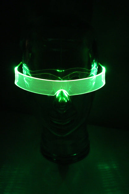 The original Illuminated Cyberpunk Cyber goth visor STEALTH Neon Green