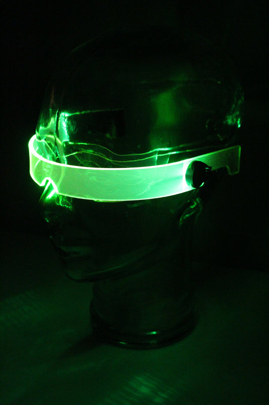 The original Illuminated Cyberpunk Cyber goth visor STEALTH Neon Green