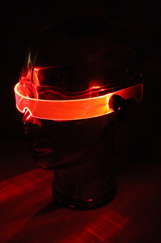 The original Illuminated Cyberpunk Cyber goth visor STEALTH Neon Red