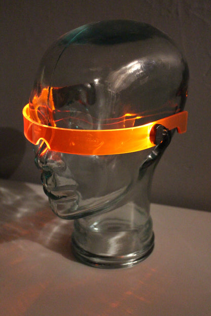 The original Illuminated Cyberpunk Cyber goth visor STEALTH Neon Orange