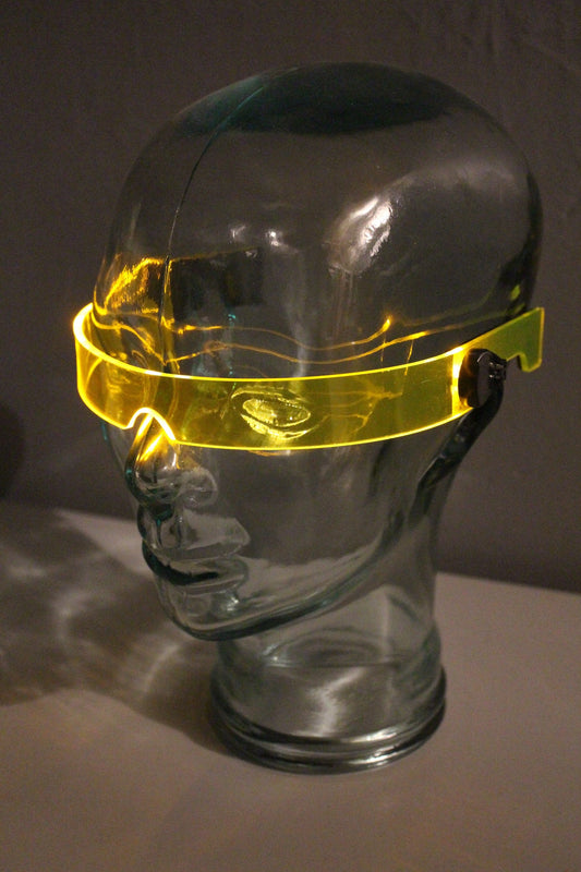 The original Illuminated Cyberpunk Cyber goth visor STEALTH amber