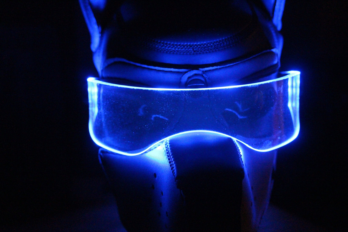 Pup hood Visor Clear **choose your LED colour** The original Illuminated Cyberpunk Cyber goth visor puphood