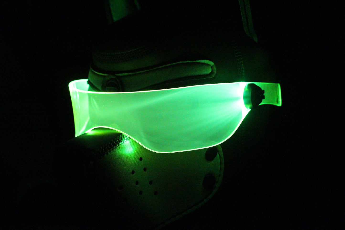 Pup hood Visor Neon Green The original Illuminated Cyberpunk Cyber goth visor puphood