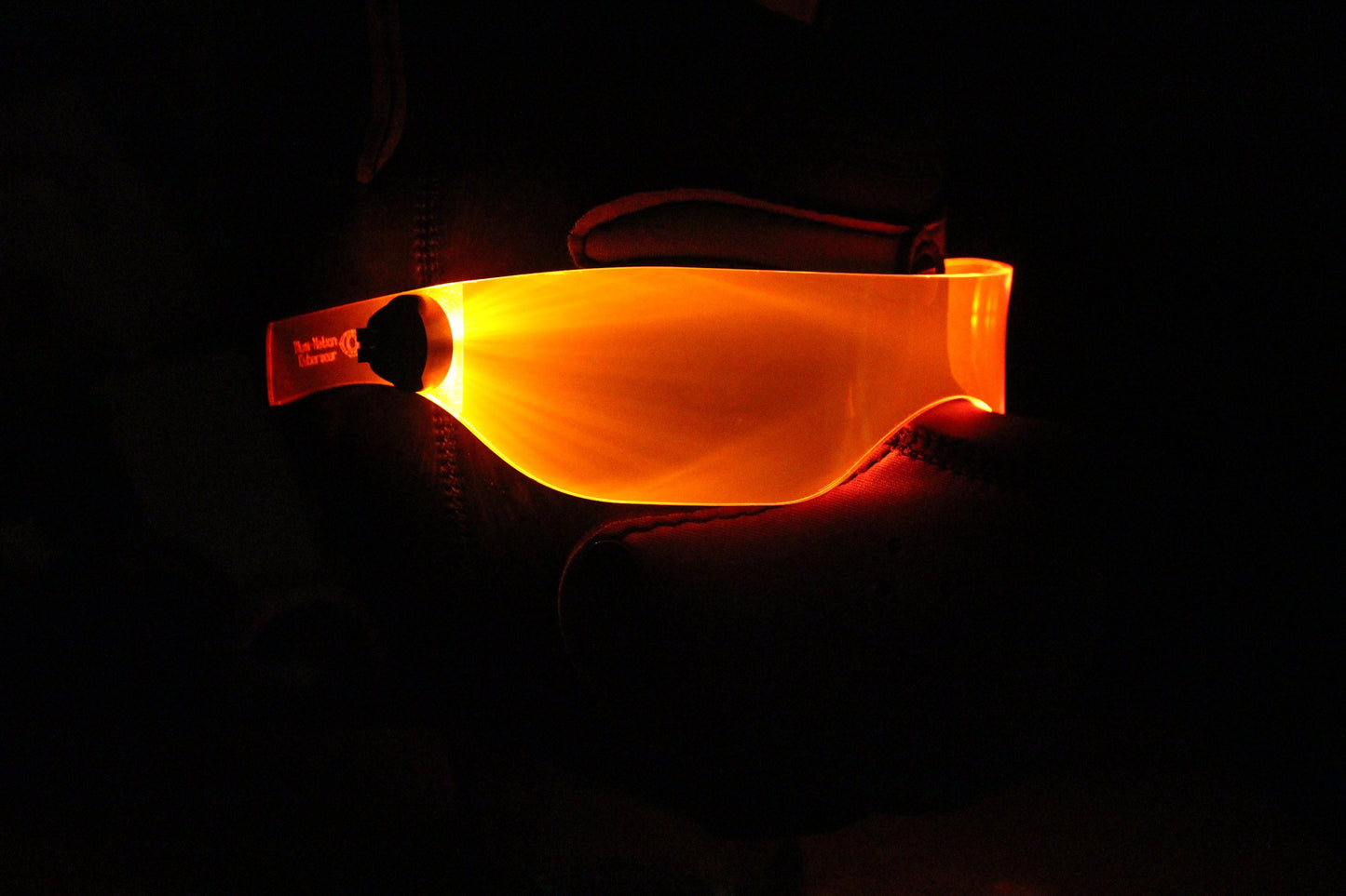 Pup hood Visor Neon Orange The original Illuminated Cyberpunk Cyber goth visor puphood