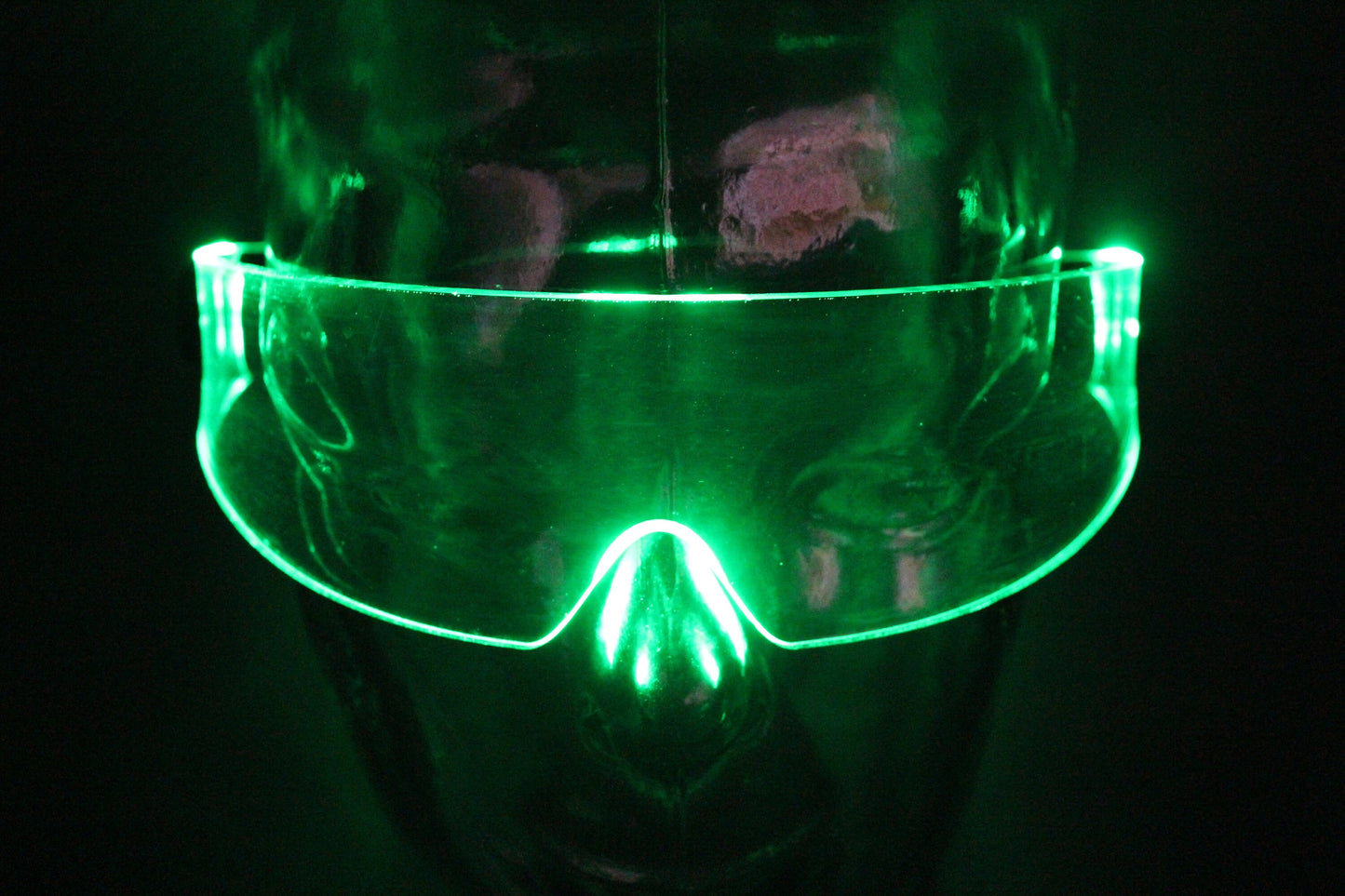 Cyber Villain Visor Clear **choose your LED colour** The original Illuminated Cyberpunk Cyber goth visor