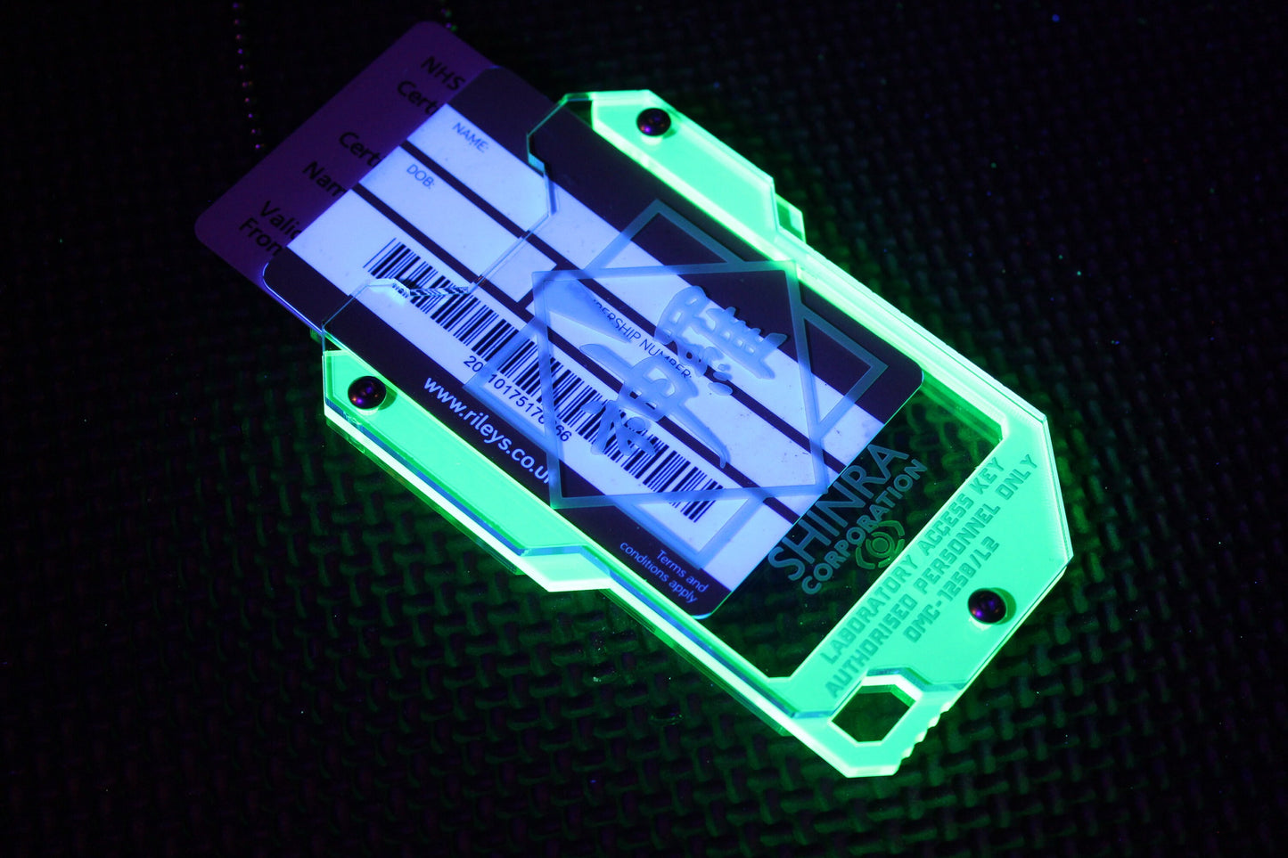 Cyberpunk Shinra corp keycard style card ID holder