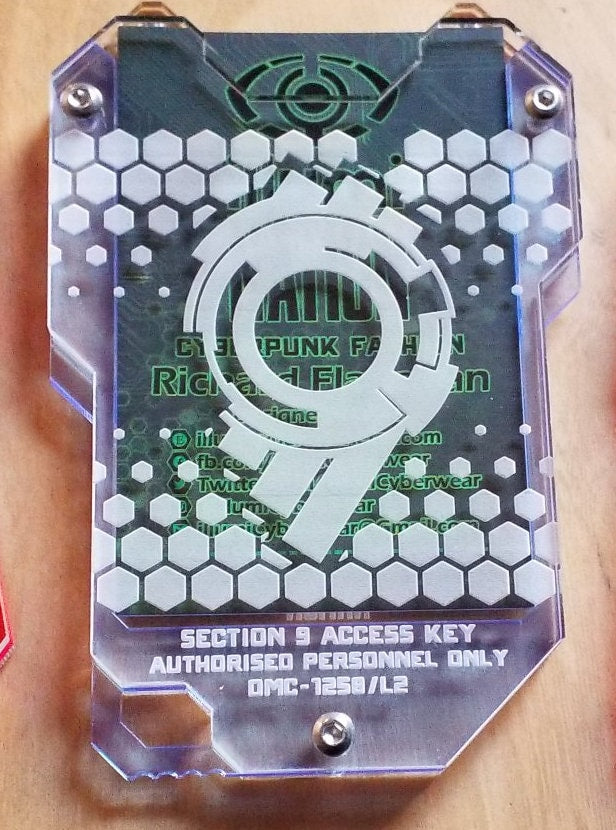 Section 9 Cyberpunk keycard style card ID holder