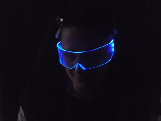 The Original Cyberpunk Illuminated Cyber goth visor Neon Blue