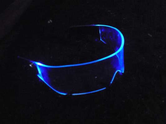 The Original Cyberpunk Illuminated Cyber goth visor Neon Blue