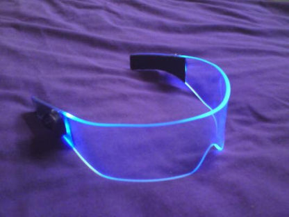 The Original Cyberpunk Illuminated Cyber goth visor Neon Blue