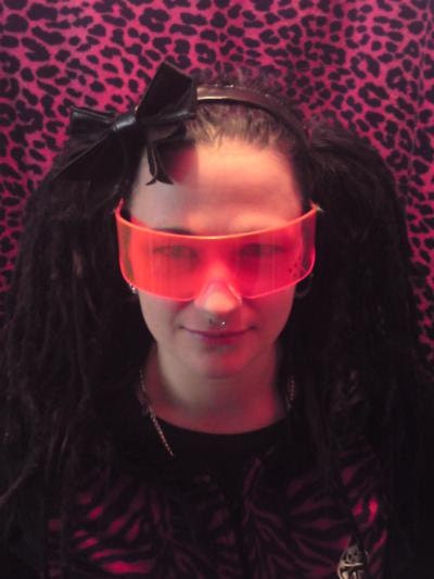 The Original Illuminated Cyberpunk Cyber goth visor Neon Orange