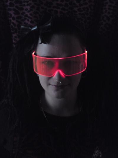 The Original Illuminated Cyberpunk Cyber goth visor Neon Orange