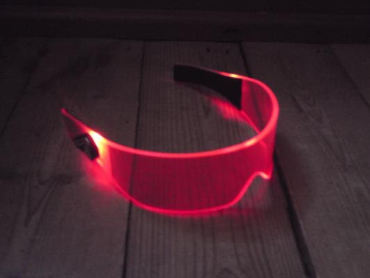 The Original Illuminated Cyberpunk Cyber goth visor Neon Orange