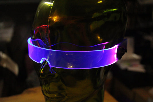 STEALTH vaporwave Neon Blue/pink The original Illuminated Cyberpunk Cyber goth visor