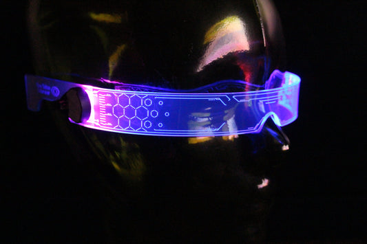 Warchief Stealth vaporwave Neon Blue/pink The original Illuminated Cyberpunk Cyber goth visor
