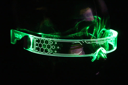 Warchief Stealth Clear **choose your led colour***The original Illuminated Cyberpunk Cyber goth visor