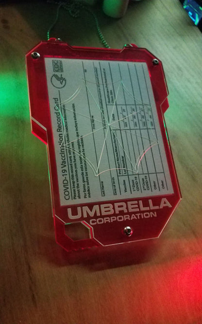 Umbrella Corp 4"x3" Covid 19 CDC vaccination card holder