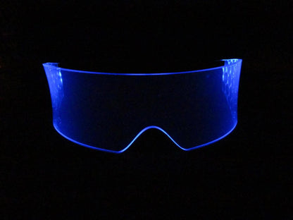 The original Illuminated Cyberpunk Cyber goth visor HEX neon blue