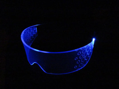 The original Illuminated Cyberpunk Cyber goth visor HEX neon blue